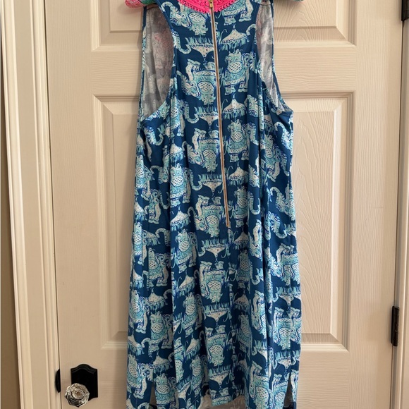 Lilly Pulitzer Pink and Blue sleeveless elephant print dress - Picture 6 of 7